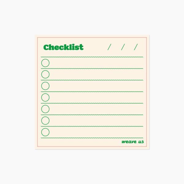 위브어스 x SEUNGNO CHECKLIST 떡메모지